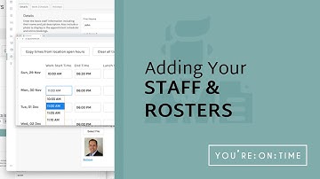 Adding your staff and setting up their rosters - You