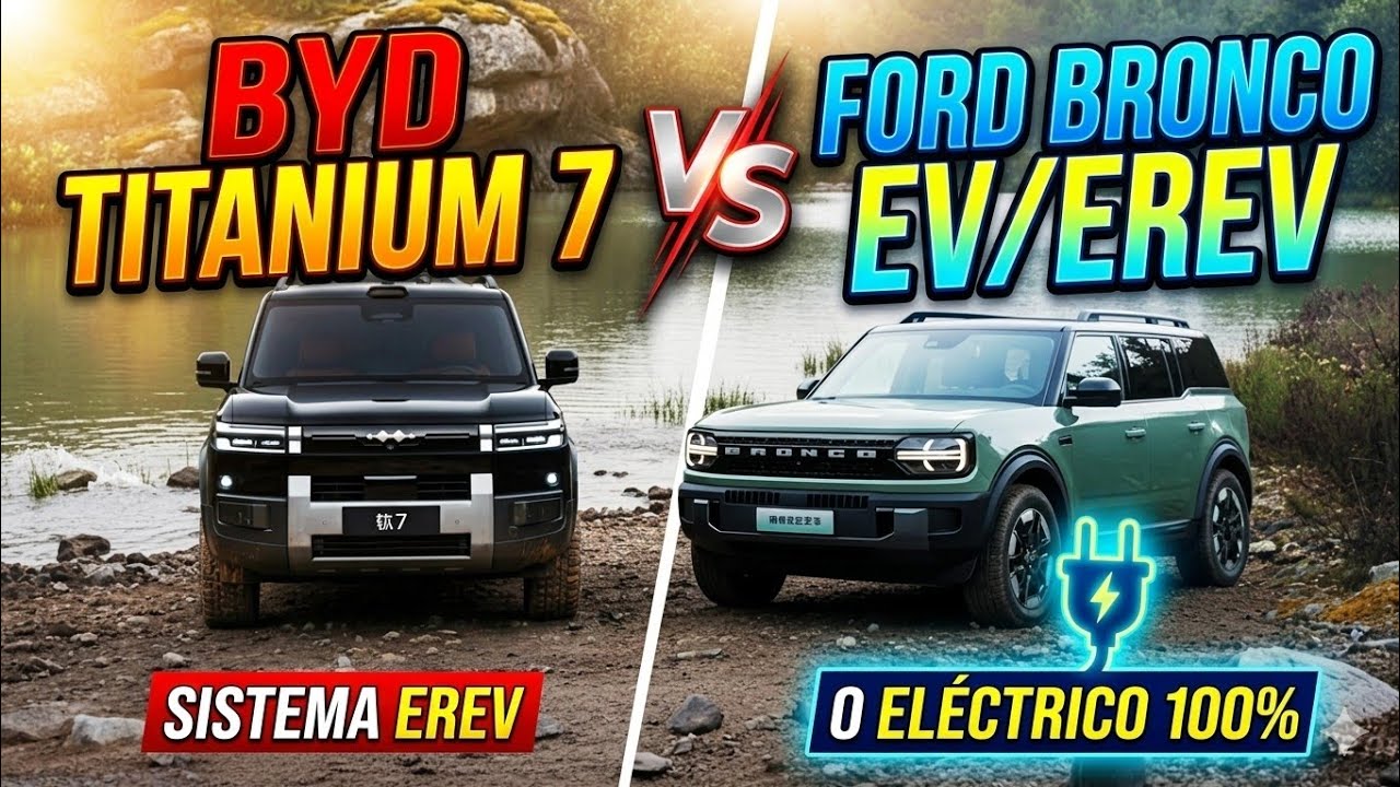 BYD Titanium 7 VS Ford Bronco EREV: El futuro del 4x4 eléctrico