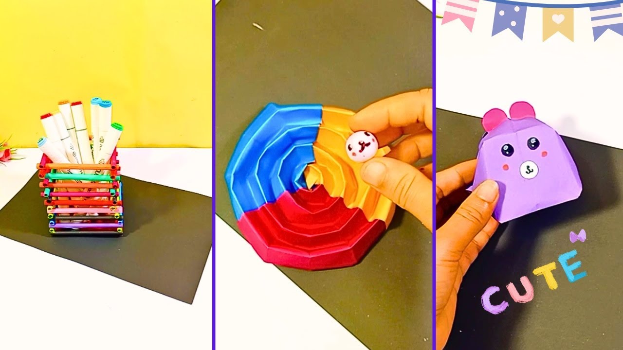 Easy Paper Crafts for Kids | Pencil Box, Doll & Toy | Nasrin Art and Craft