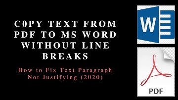 Copy Text from PDF to MS Word without Line Breaks |How to Fix Text Paragraph Not Justifying (2020)