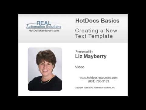HotDocs Training - First Minute of Creating Text (Word) Template