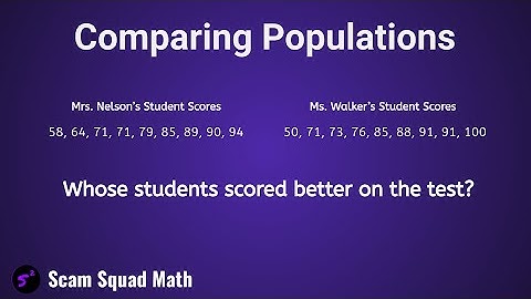 Comparing Populations
