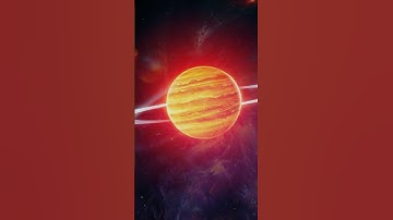 Space Travel To Beautiful Orange Exoplanet Near Nebula In Deep Outer Space  #spaceart #space #scene