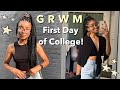 FIRST DAY OF COLLEGE GRWM + VLOG | HOWARD UNIVERSITY