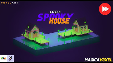 Creating a 3D Isometric Tiny Beautiful Spooky Scene (Speed Art) Bloom Effect.