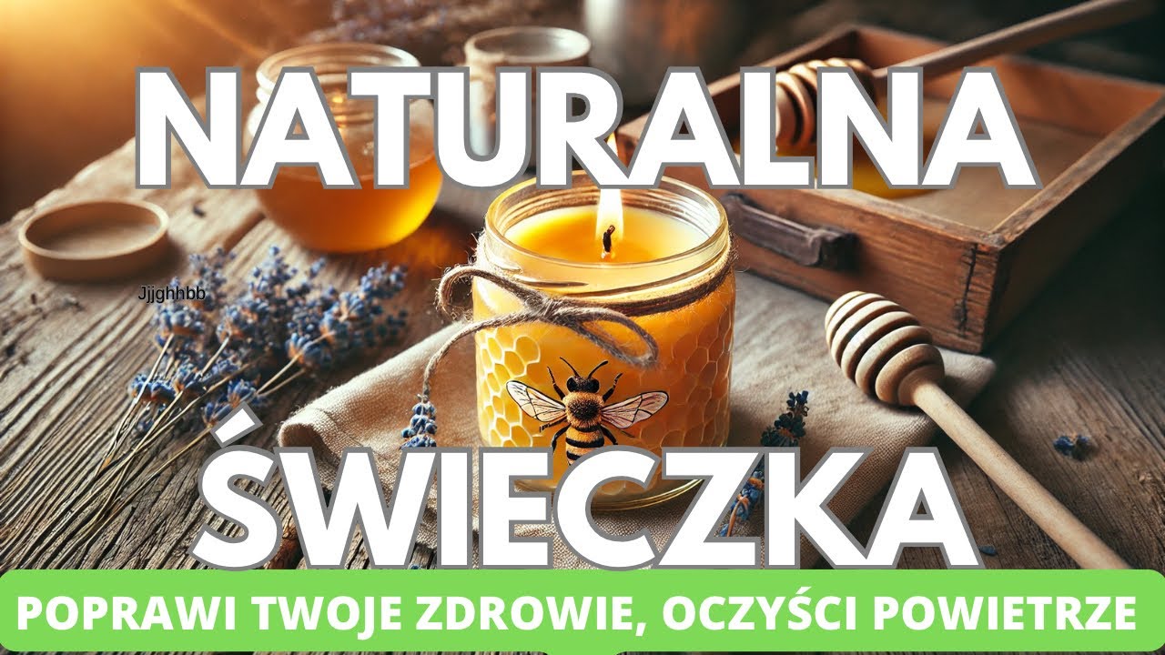 Naturalna świeczka z wosku pszczelego. Poprawi twoje zdrowie, oczyści powietrze.