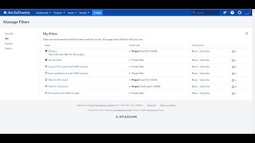 Working with JIRA Filters