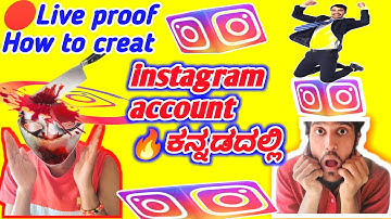 How to create new instagram account in kannada || 🔴Live proof creat instagram step by step tutorial