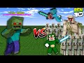 Minecraft | Titan Zombie Vs Golem Army With Oggy And Jack | Ben 10 |  Minecraft Pe | In Hindi |