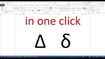 how to type delta symbol in word