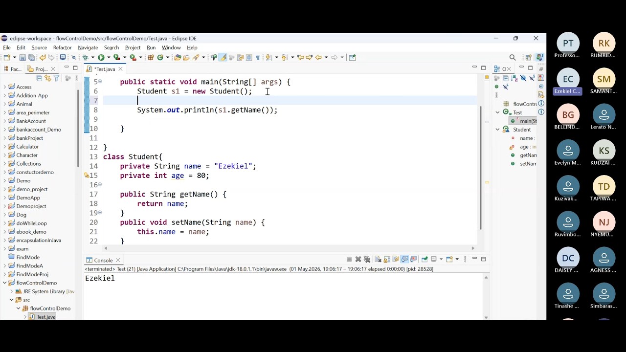Java OOP Lecture 2 | Control Flow & OOP Concepts (Encapsulation ...