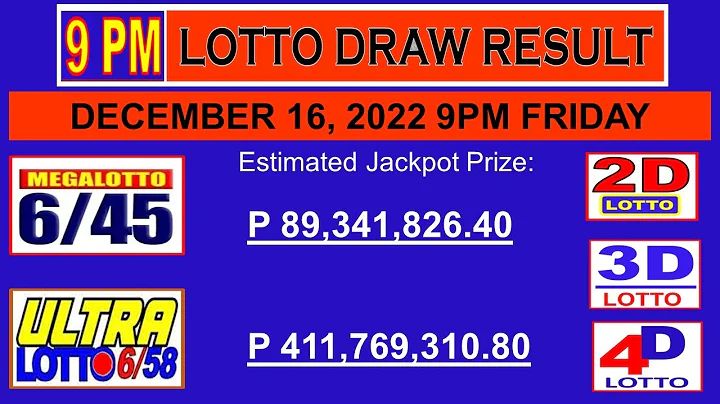 PCSO LOTTO DRAW RESULT TODAY DECEMBER 16, 2022  9PM FRIDAY