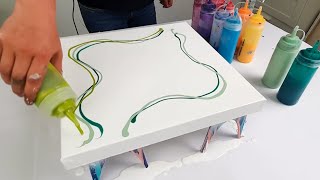 5 UNIQUE Composition Acrylic Pour Paintings / Satisfying Art