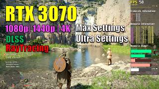 Crimson Desert | RTX 3070 | Max Settings + DLSS/FSR | 1080p/1440p/2160p | FPS Test