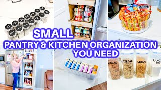 *NEW* EXTREME SMALL PANTRY ORGANIZATION 2021 + KITCHEN ORGANIZATION IDEAS | CLEAN + ORGANIZE WITH ME