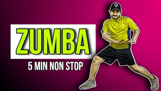 5 minute non stop zumba workout | for fast weight loss (fit for life)