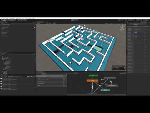 Unity 3d - Navmesh Agents in the Maze - YouTube