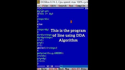 #line #algorithm #dda #c #coding #computer #graphics #programming #programs #learn #easy #languages