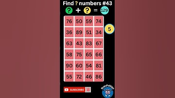 Find ? numbers - 43 | Only a genius could find all the numbers | Hard Level #addition