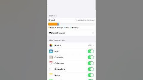 iCloud Open Menu Settings