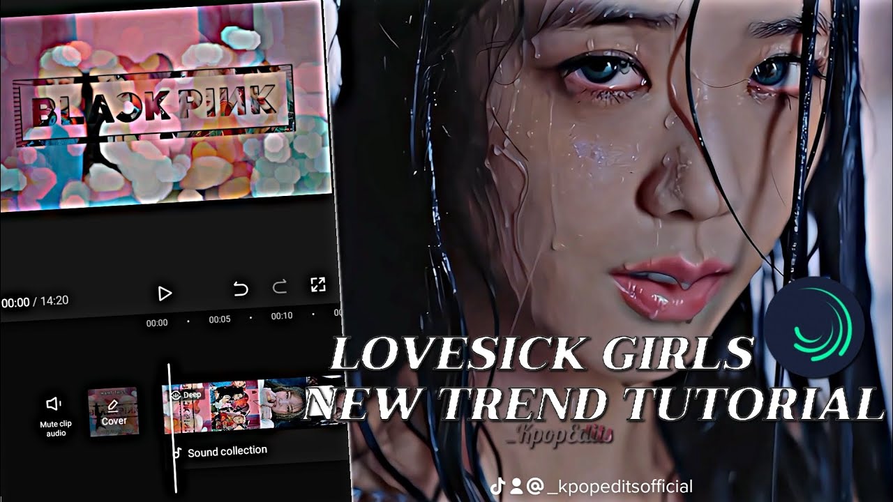 tutorial : kpop tiktok trend | lovesick girls edit ( alight motion ...
