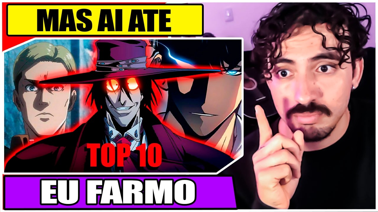 TOP 10 FARMADORES DE AURA DOS ANIMES/MANGÁS!!! (no caso, o meu) | Leozin React