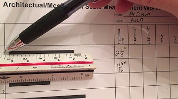 How to read an architectural scale where 1/4"=1