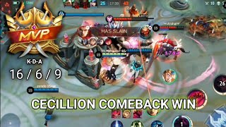 CECILLION | COME&#39;BACK WIN | HIGHLIGHT&#39;S ~ MLBB