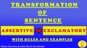 Assertive To Exclamatory Sentences| Transformation Of Assertive To Exclamatory Sentences|S2LEARN