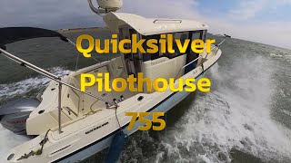 The Hunt for Seajay III continues taking  the Quicksilver Pilothouse 755 out  for a Sea Test