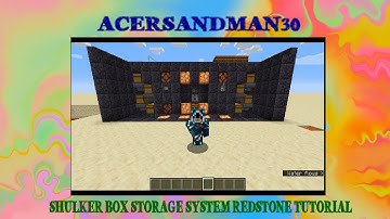 Redstone Tutorial, Shulker Box Storage System