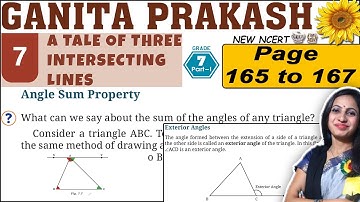 Class 7 Math Ganita Prakash Solutions | Chapter 7 A tale of three intersecting lines Page 165 to 167