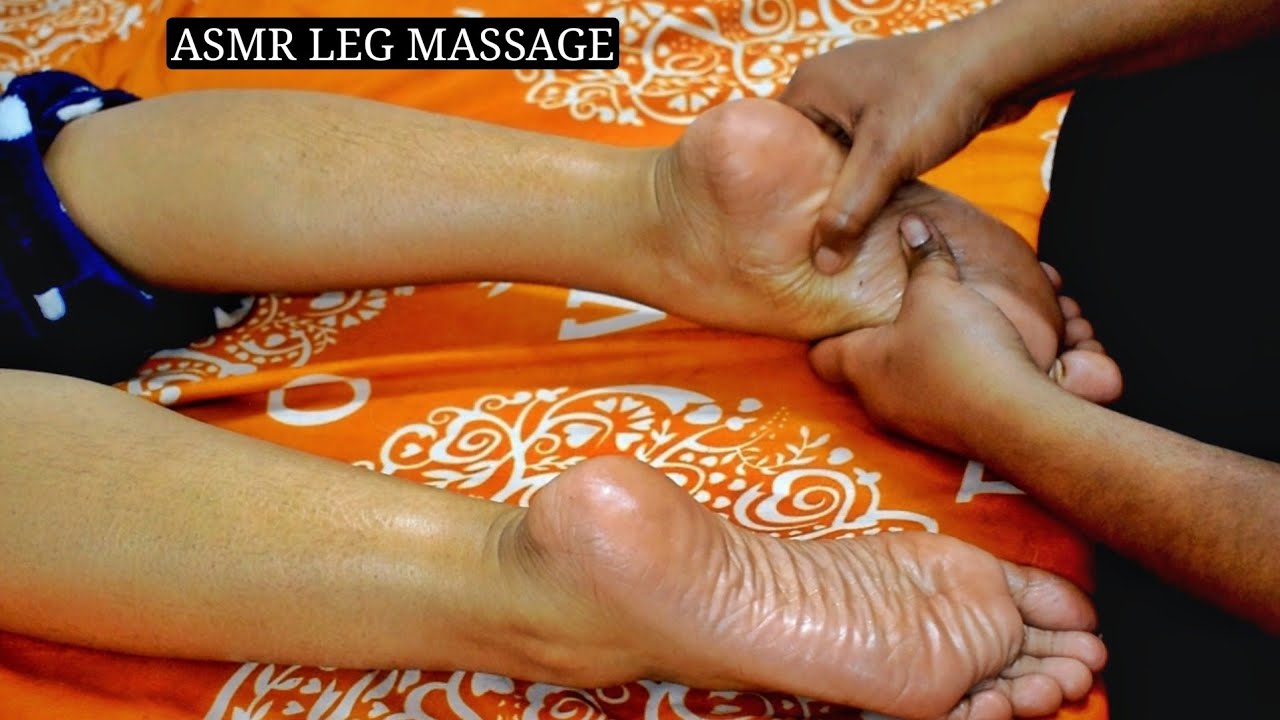 Sleep Inducing Relaxing Leg Massage - ASMR Sounds For Stress Relief ...