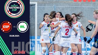 FIH Hockey Women's Nations Cup 2023-24 - Match 4, Highlights - Spain vs Ireland