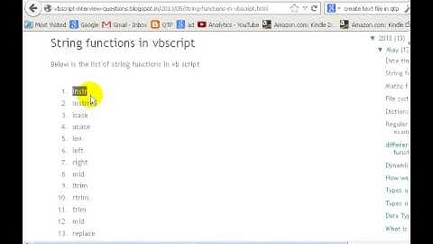 String functions in vb script