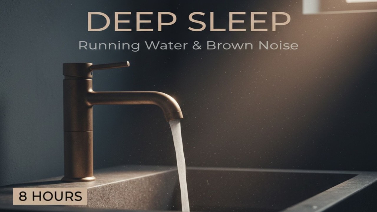 8 Hours Deep Water Faucet Hum | Brown Noise for All Night Sleep