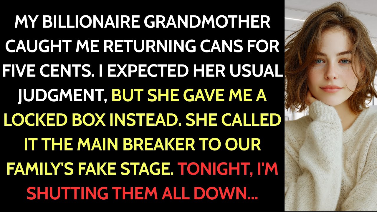 My Rich Grandma Watched Me Return Cans For 5¢ Each—She Left And Came Back With A Box, Then She…