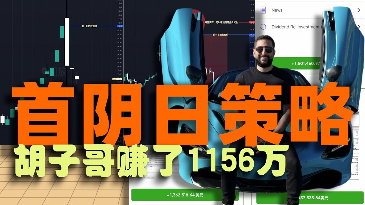 20多岁的胡子哥Alex  Temiz，用2000做交易赚到了1156万美金，终极版本的“首阴日”交易策略曝光，这是继他55天赚到100万美金后达成的又一里程碑！！！#空头大作手  #交易系统 #高胜率