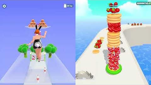 Pancake Run Vs Body Race in New Level iOS,Android Gameplay Update Trailer Mobile Game LSIO0W