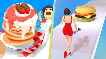 Pancake Run Vs Body Race in New Level iOS,Android Gameplay Update Trailer Mobile Game LSIO0W