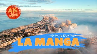 La Manga, Spain. Driving Downtown/Conducir por la ciudad. Ла Манга, Испания. 4K 60fps.