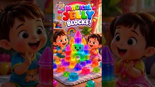 MAGICAL JELLY BLOCKS! 🌈✨ | Cute Kids Build Rainbow Jelly Castle 🏰😂 | 3D Kids Animation