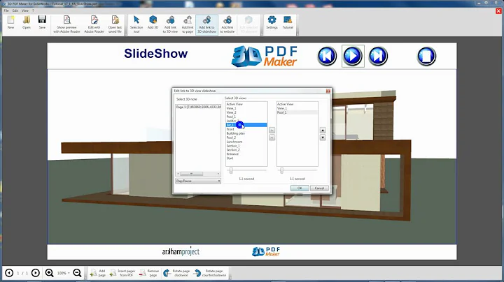 3D PDF Maker Tutorial 17.  SlideShow in 3D PDF Maker
