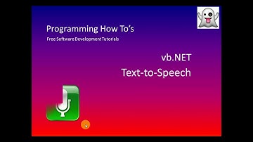 How to make Text-to-Speech in Visual Studio 2010, 12, 13