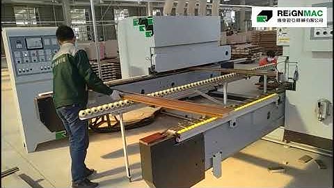 REIGNMAC WOODWORKING MACHINERY DOUBLE END TENONER RMD6025M PROCESSING WOODEN DOOR POCKET