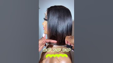HOW TO CUT U WIG INTO BOB#wigs #geniuswigs #wigshop #wigsonline #hairstyle #gluelesswig#wigstyle