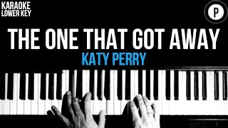 Video thumbnail of "Katy Perry - The One That Got Away Karaoke SLOWER Acoustic Piano Instrumental Cover Lyrics LOWER KEY"
