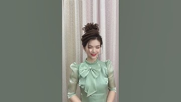 Tóc búi cao học viên làm tại lớp cô Hạnh