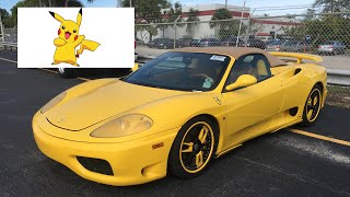 Yellow farrari like pikachu (car ...