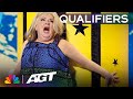 Hilarious magician Mandy Muden showcases wardrobe WIZARDRY! | Qualifiers | AGT 2023